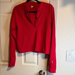 DSG Women's Vibrant Red Half-Zip Sweatshirt